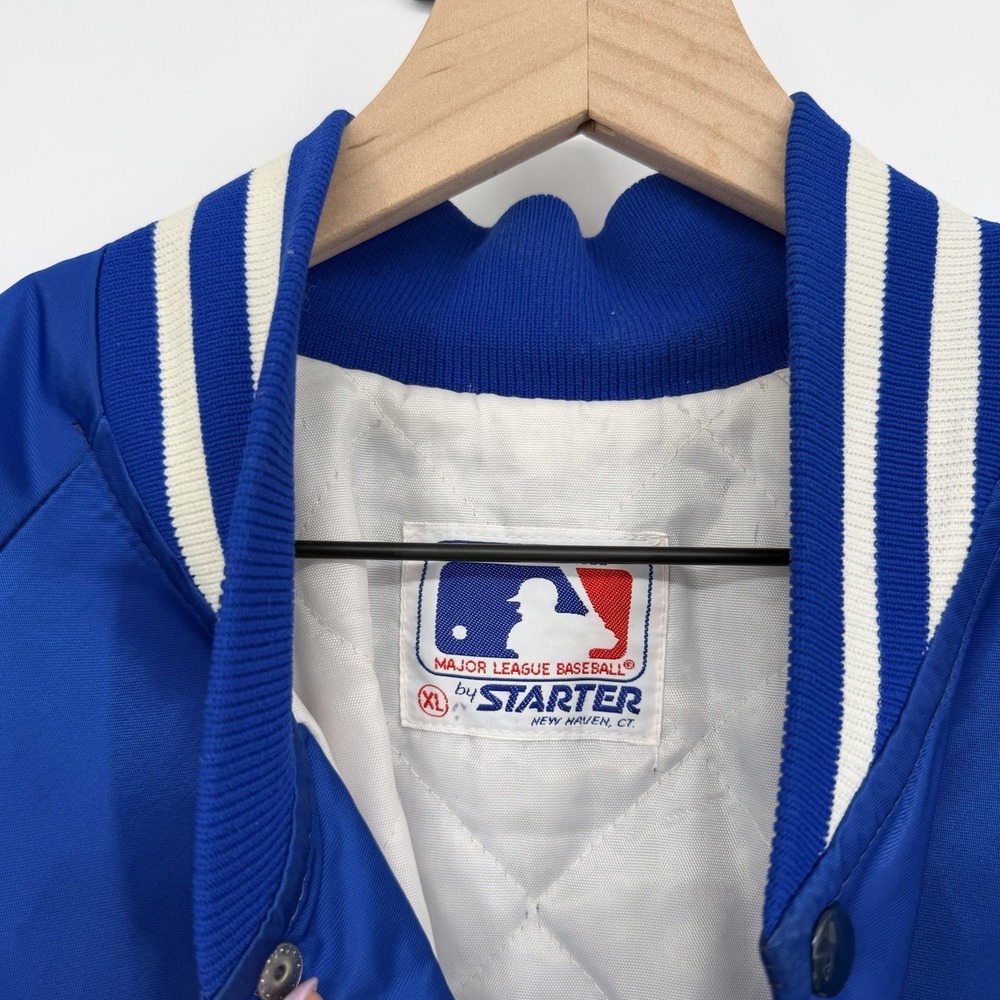 VTG Starter XL 80s 90s Kansas City Royals MLB Satin Bomber Jacket‎ W/Patch Rare - Picture 4 of 9
